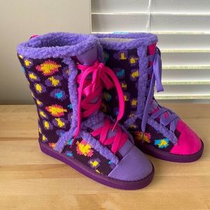 Little Miss Matched Zany Leopard Boots - NWT!!